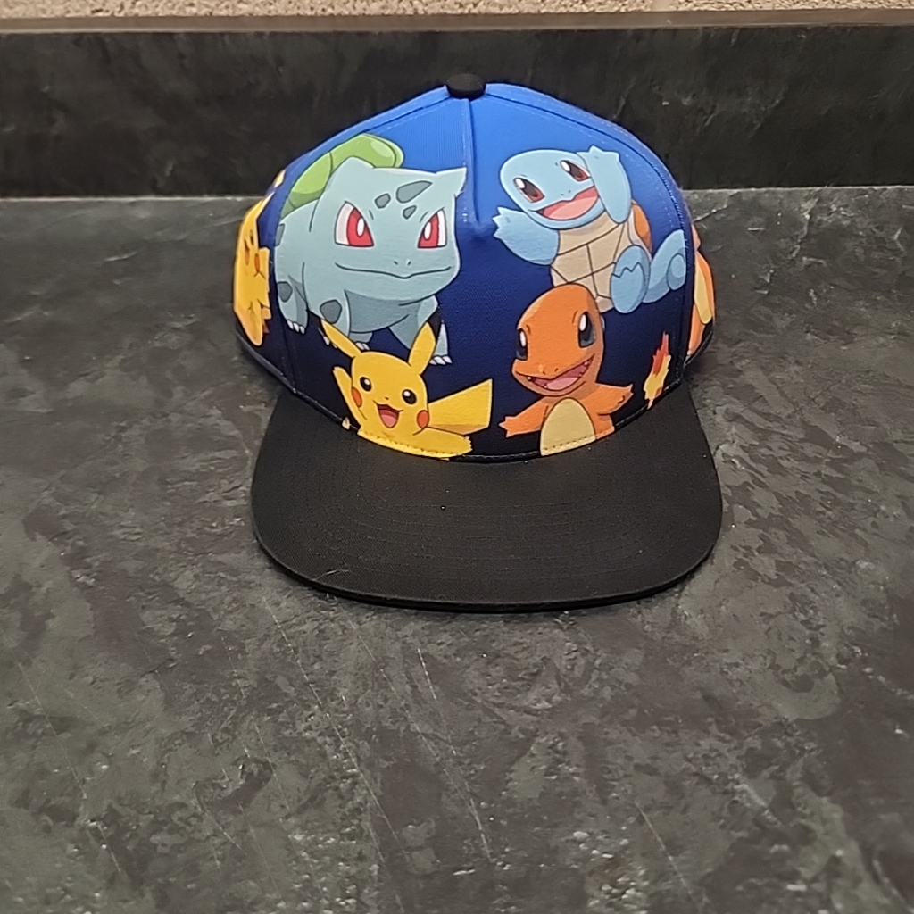 Vintage 2023 Pokemon All Over Print Snapback Hat Cap Nintendo Youth Osfm